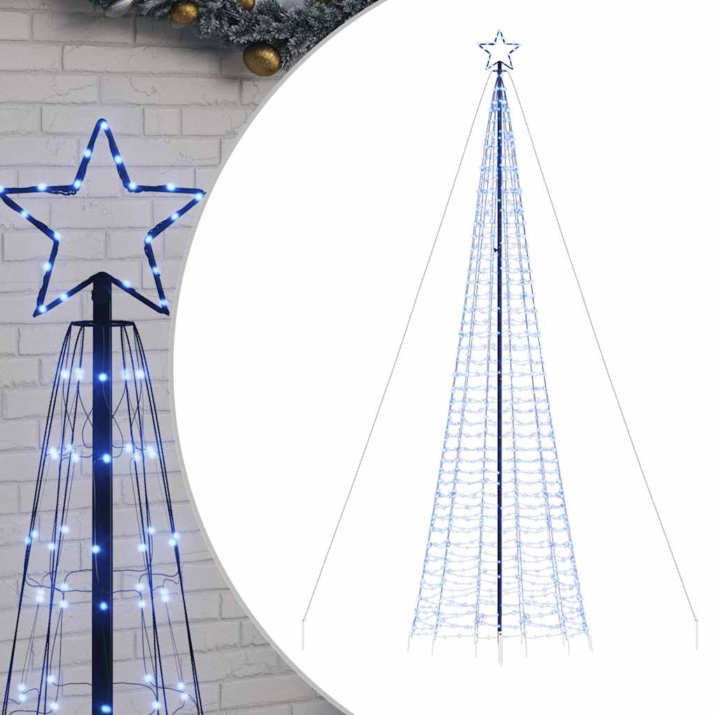 Vidaxl LED Arbre de Noël avec pointes 1534 LEDS 500 cm bleu