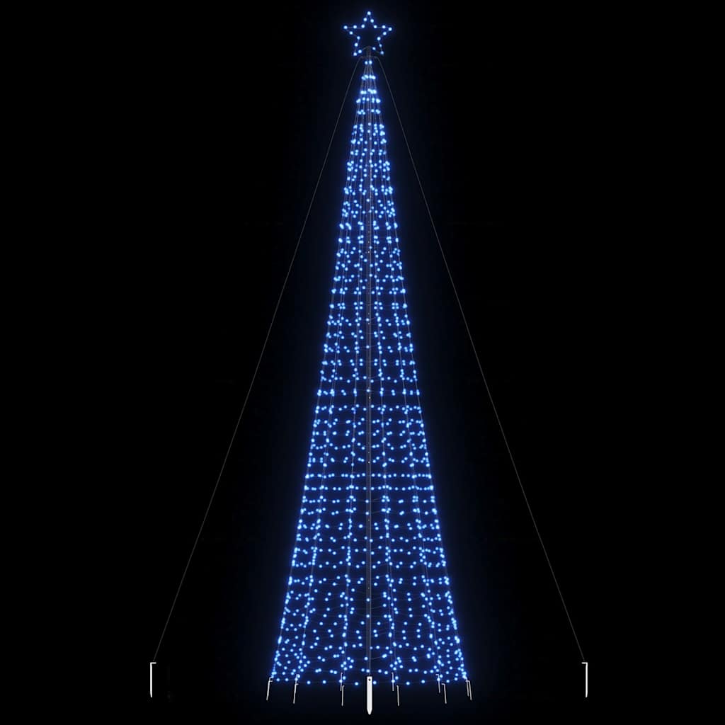 Vidaxl LED Arbre de Noël avec pointes 1534 LEDS 500 cm bleu