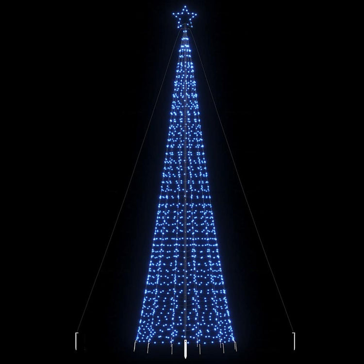Vidaxl LED Arbre de Noël avec pointes 1534 LEDS 500 cm bleu