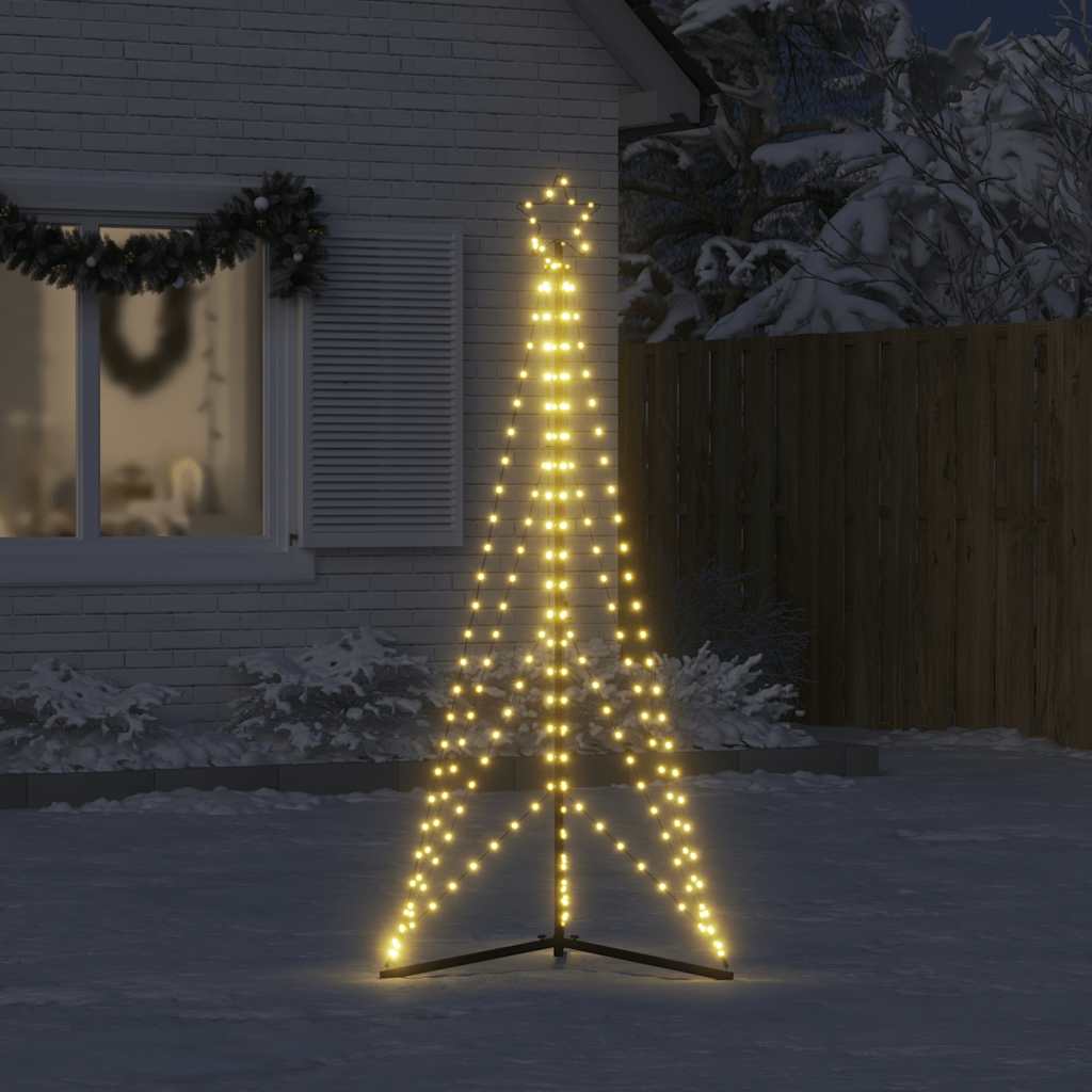 Vidaxl LED Arbre de Noël 363 LEDS blanc chaud 182 cm