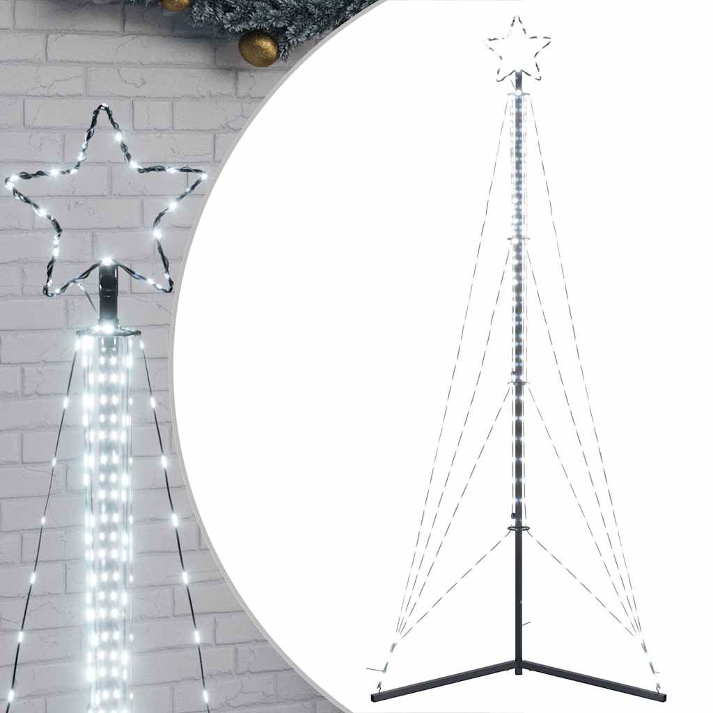 Vidaxl LED Arbre de Noël 483 LEDS Cold White 240 cm