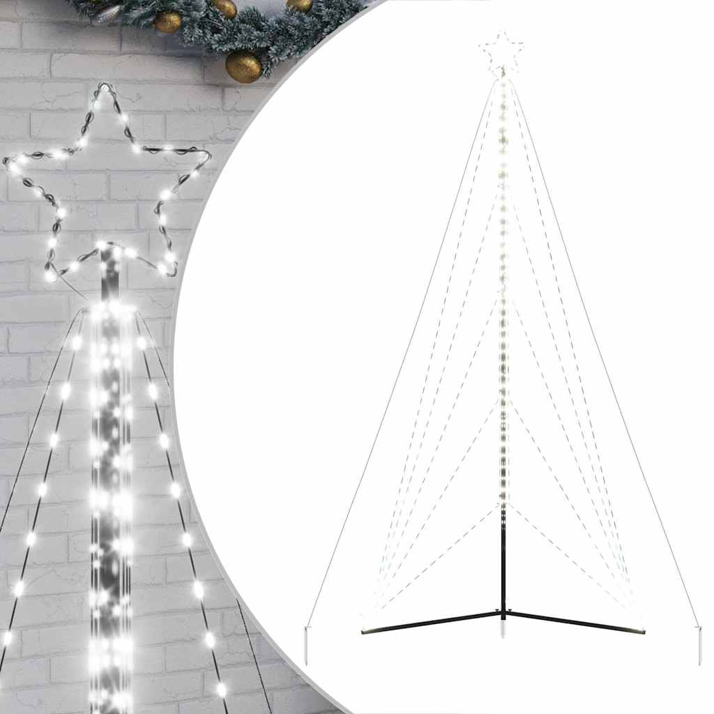 Vidaxl LED Arbre de Noël 615 LEDS Cold White 404,5 cm