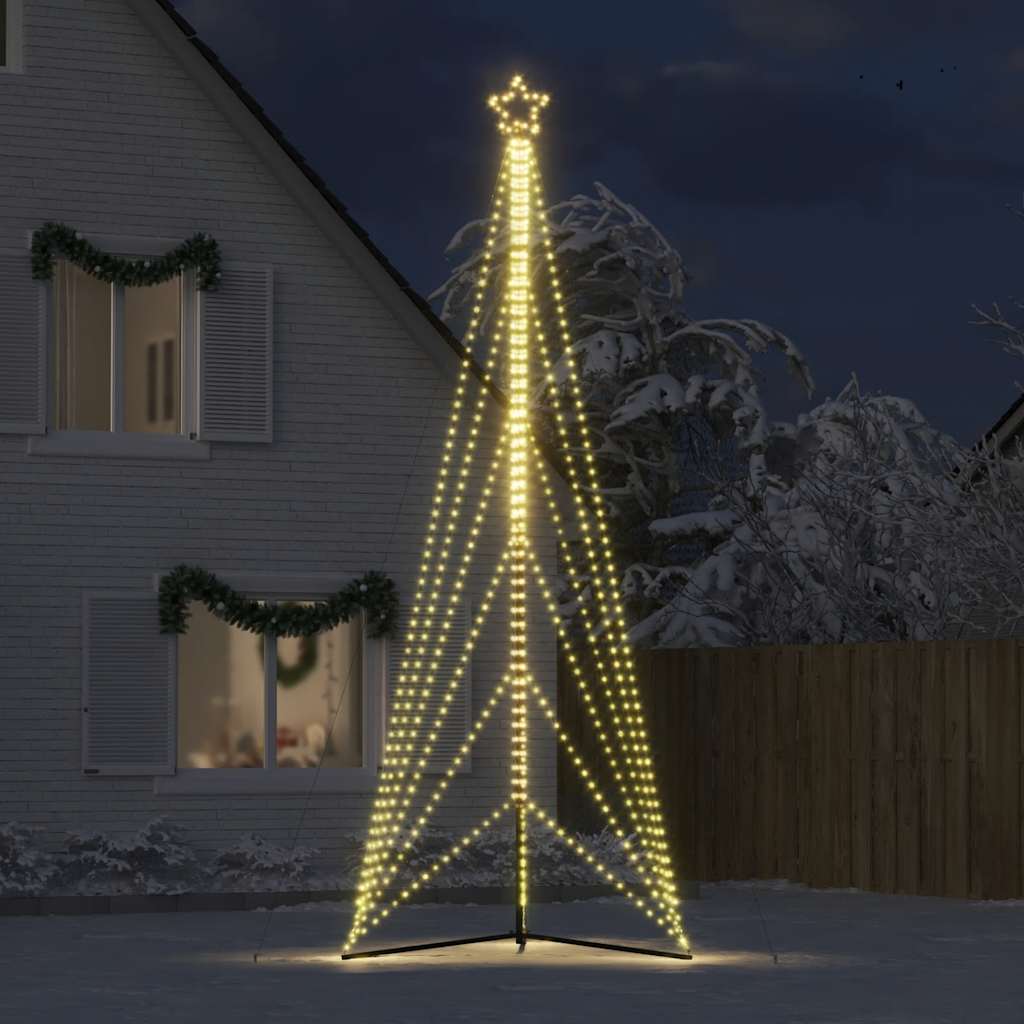 Vidaxl LED Arbre de Noël 861 LEDS blanc chaud 478 cm