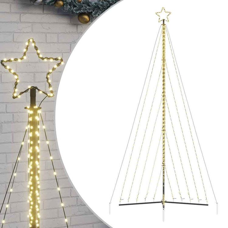 Vidaxl LED Arbre de Noël 570 LEDS blanc chaud 399 cm