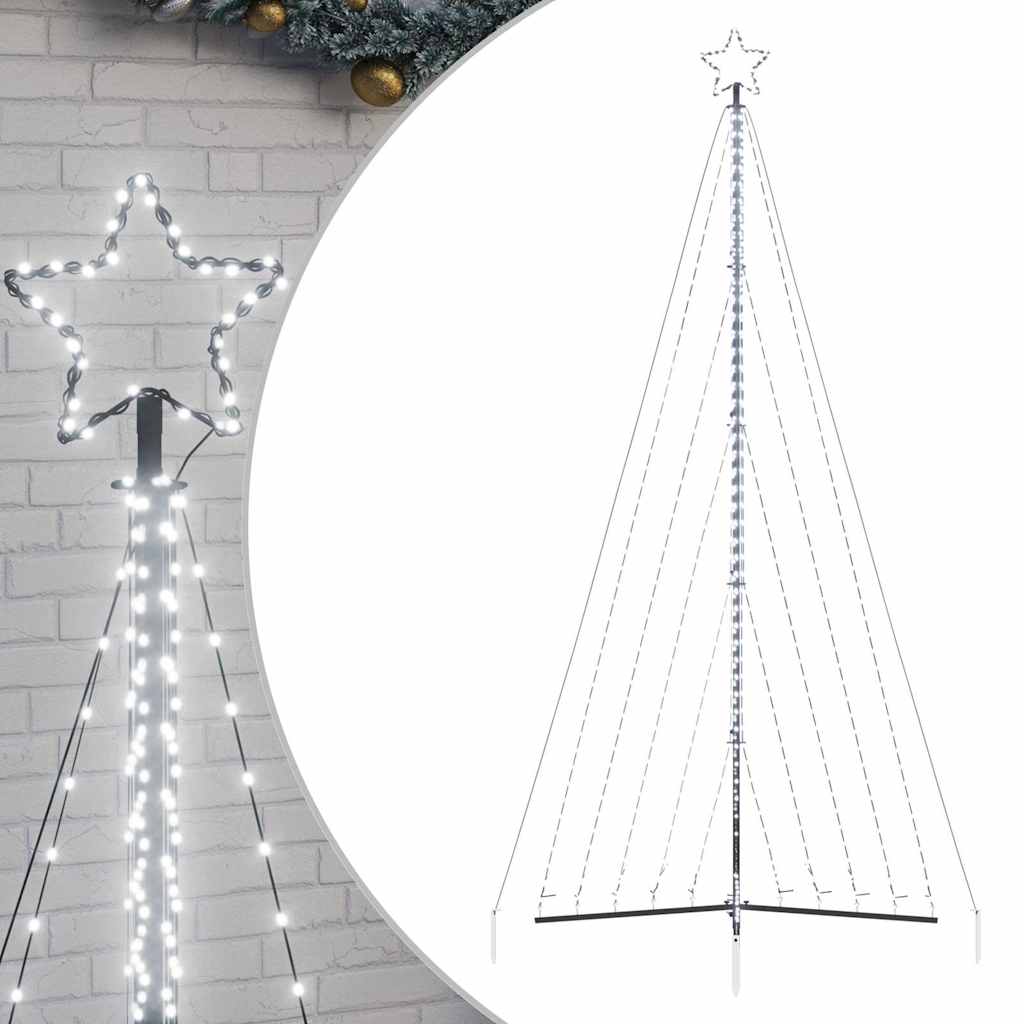 Vidaxl LED Arbre de Noël 570 LEDS Cold White 399 cm