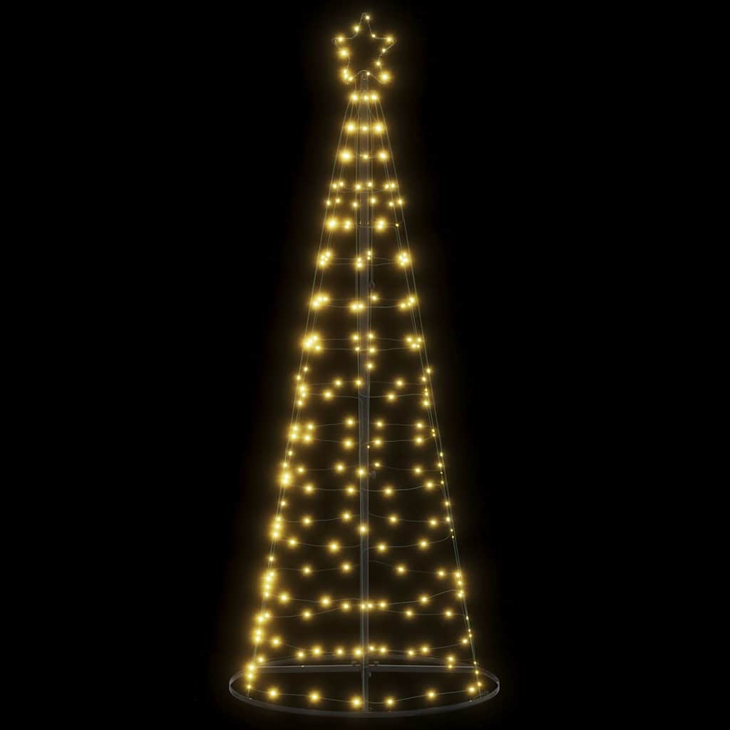 Vidaxxl Sapin de Noël LED 200 LED blanc chaud 180 cm