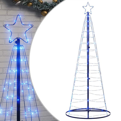 Vidaxl LED Arbre de Noël 200 LEDS 182 cm bleu