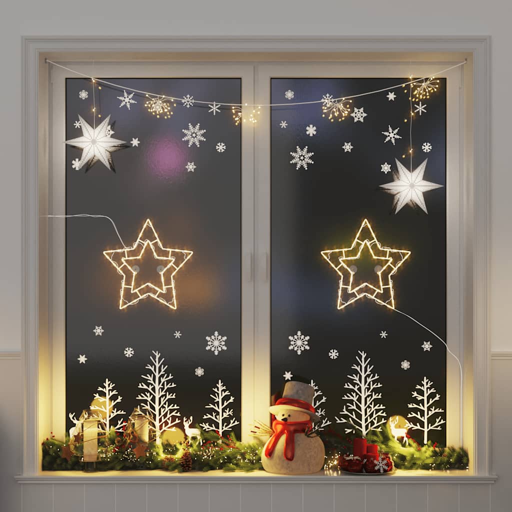 Vidaxl Christmas Lighting Star Silhouette 2 ST 50 LEDS WHITE CHAUD