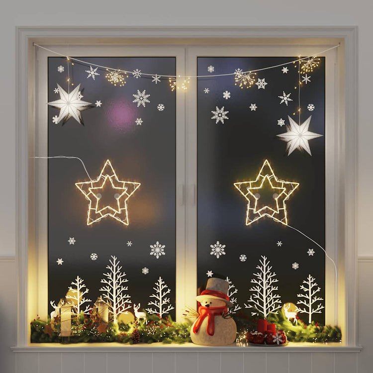 Vidaxl Christmas Lighting Star Silhouette 2 ST 50 LEDS WHITE CHAUD
