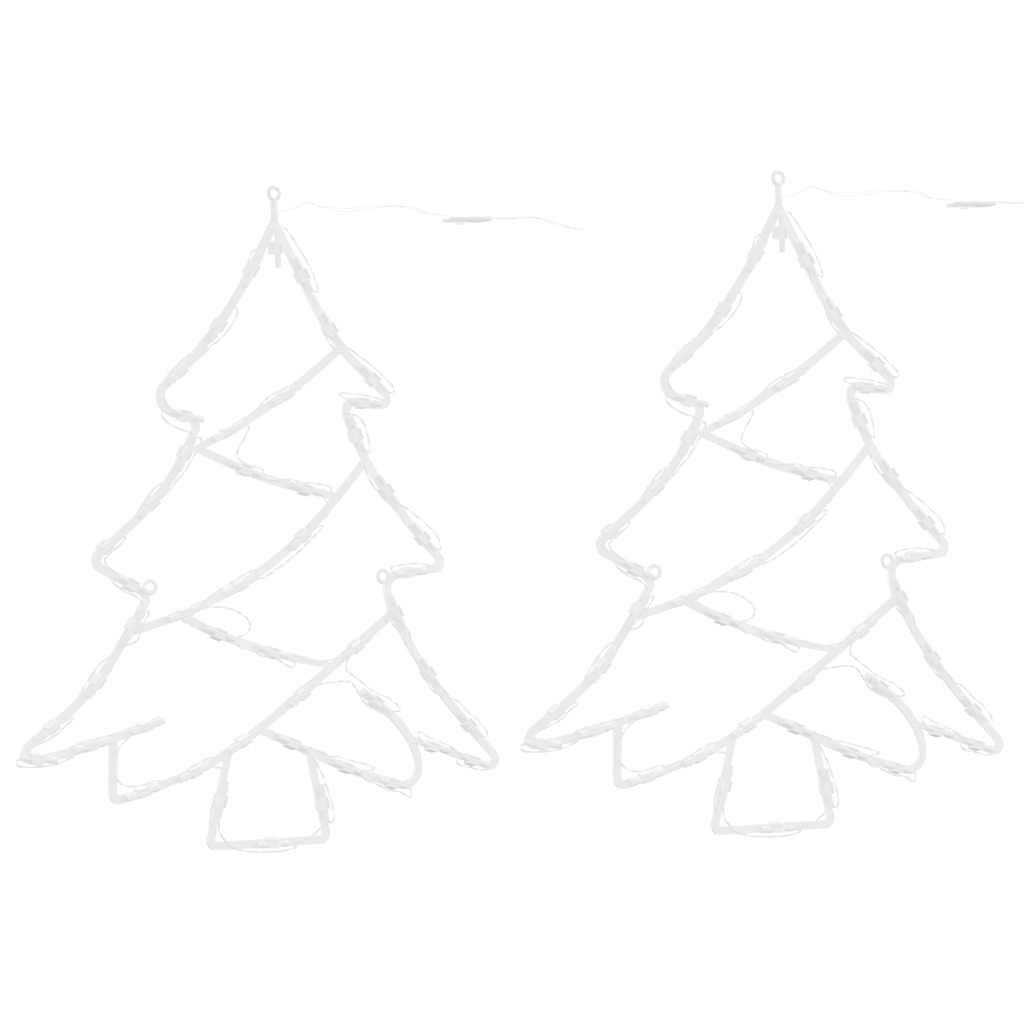 Vidaxl Christmas Lighting Christmas Silhouette 2 St 50 LEDS WHITE CHAUD