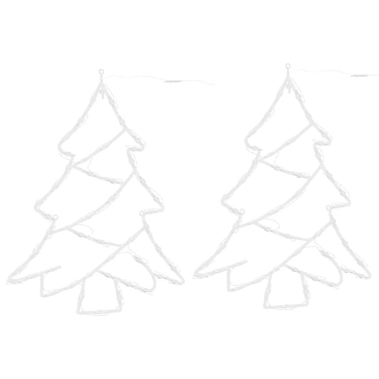 Vidaxl Christmas Lighting Christmas Silhouette 2 St 50 LEDS WHITE CHAUD