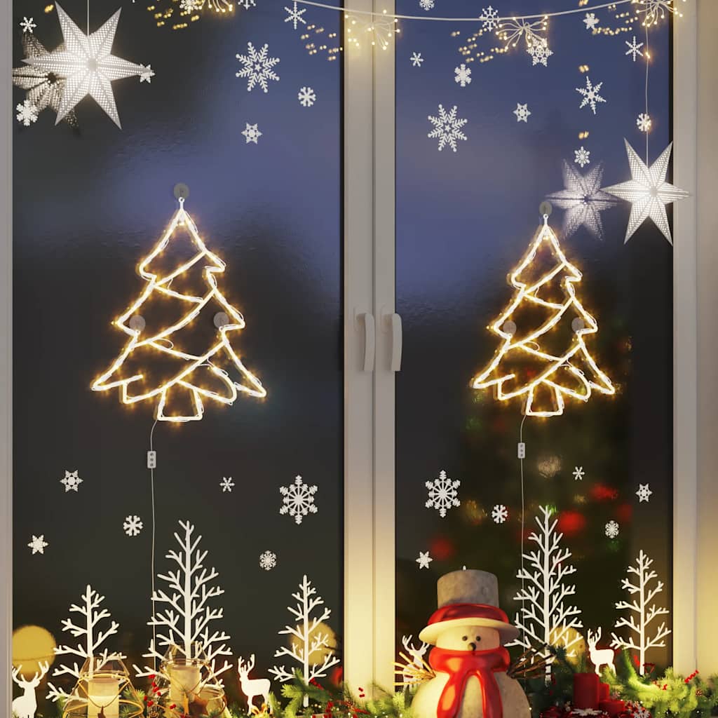 Vidaxl Christmas Lighting Christmas Silhouette 2 St 50 LEDS WHITE CHAUD