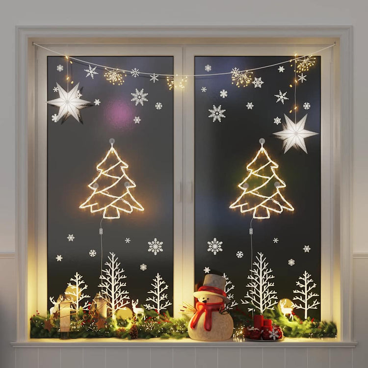 Vidaxl Christmas Lighting Christmas Silhouette 2 St 50 LEDS WHITE CHAUD