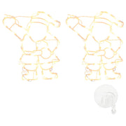 Vidaxl Lumières de Noël Silhouette du Père Noël 2 ST 35 LEDS blanc chaud - afbeelding 2
