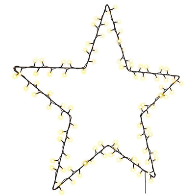 Vidaxl Christmas Lighting Star Silhouette 115 LEDS WHITE CHAUD