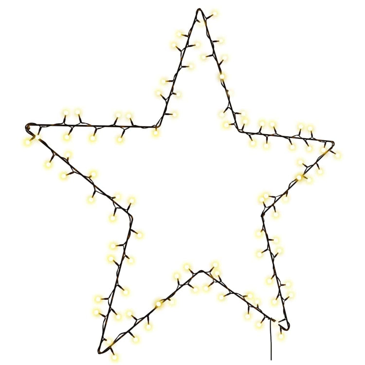 Vidaxl Christmas Lighting Star Silhouette 115 LEDS WHITE CHAUD