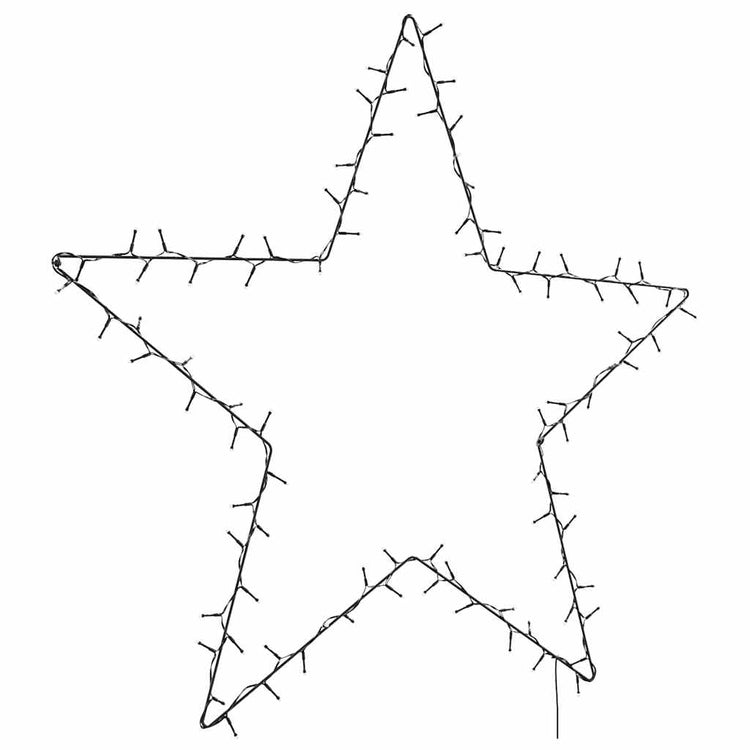 Vidaxl Christmas Lighting Star Silhouette 115 LEDS WHITE CHAUD