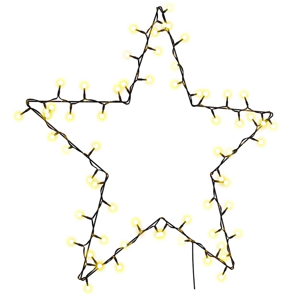 Vidaxl Christmas Lights Star Silhouette 80 LEDS WHITE CHAUD