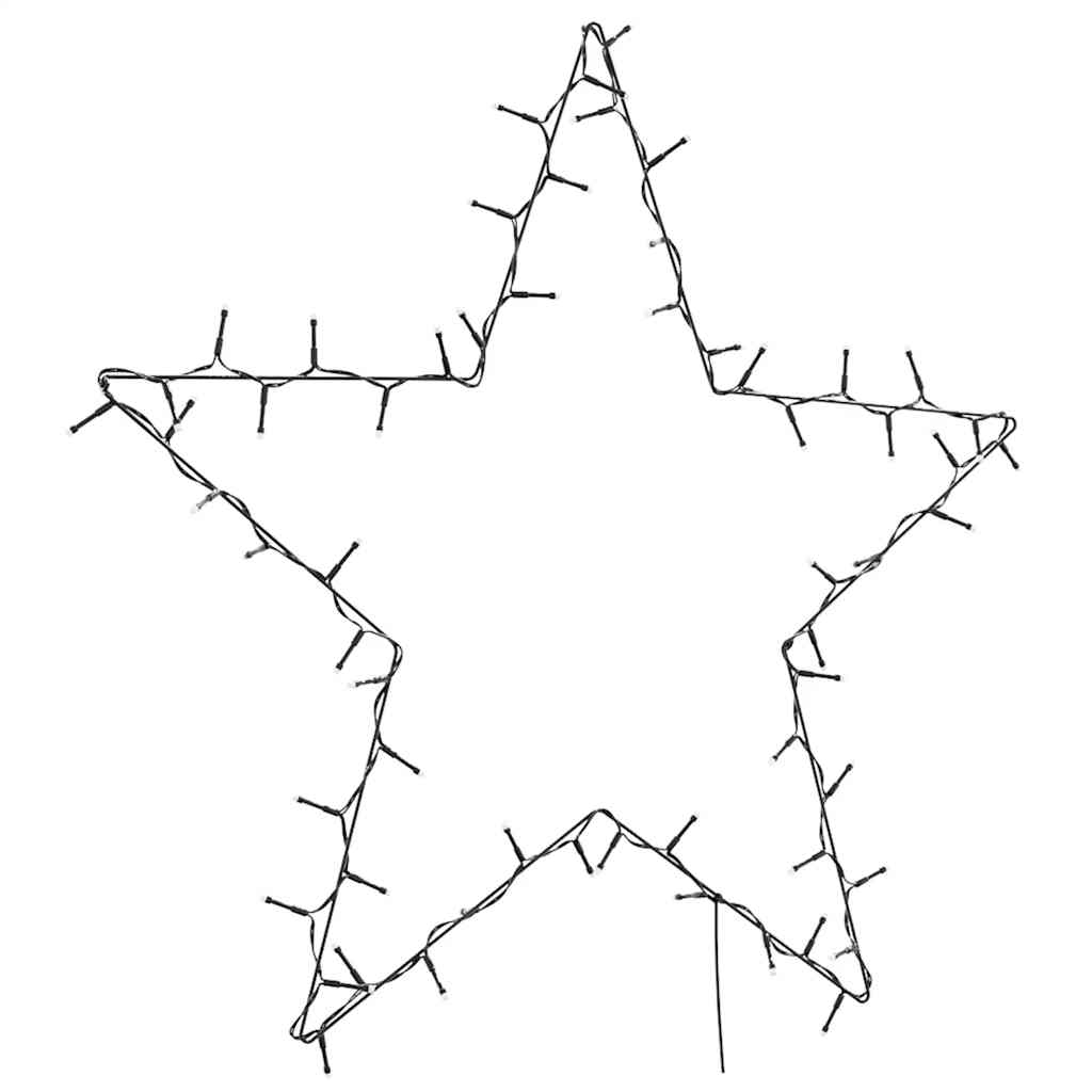 Vidaxl Christmas Lights Star Silhouette 80 LEDS WHITE CHAUD