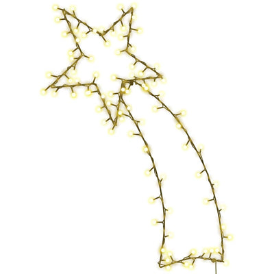 Vidaxl Christmas Lighting Falling Star Silhouette 115 LEDS WHITE CHAUD