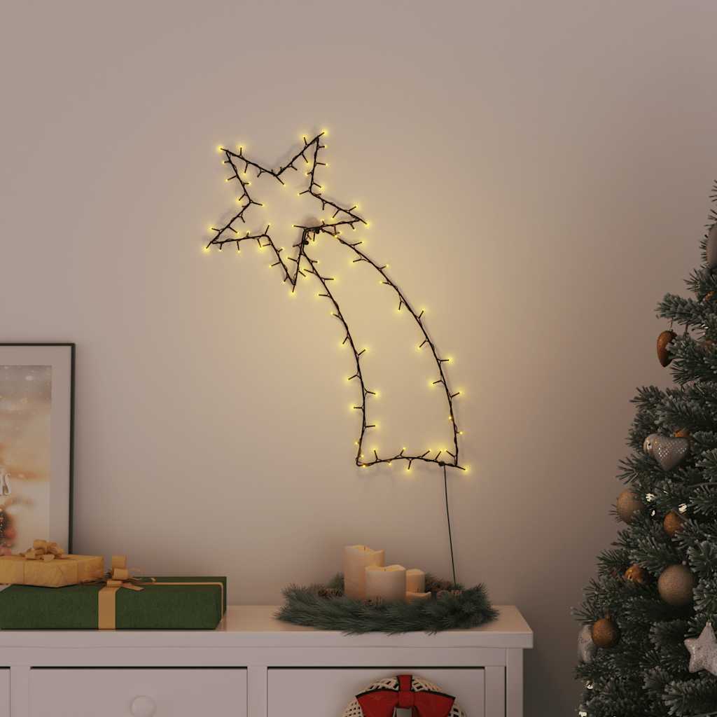 Vidaxl Christmas Lighting Falling Star Silhouette 115 LEDS WHITE CHAUD