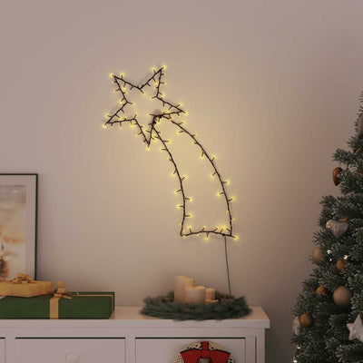 Vidaxl Christmas Lighting Falling Star Silhouette 115 LEDS WHITE CHAUD