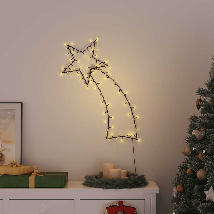 Vidaxl Christmas Lighting Falling Star Silhouette 115 LEDS WHITE CHAUD