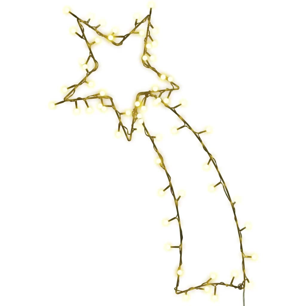 Vidaxl Christmas Éclairage tombant étoile Silhouette 80 LEDS blanc chaud