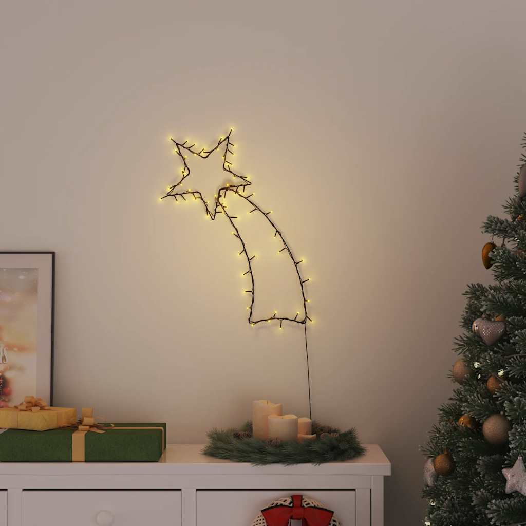 Vidaxl Christmas Éclairage tombant étoile Silhouette 80 LEDS blanc chaud