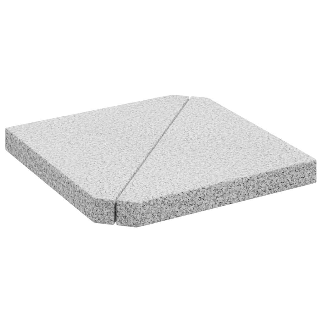 Vidaxl Parasol Football Plates 2 St triangulaire 14 kg Granite Gray