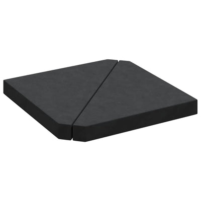 Vidaxl Parasol Football Plates 2 St triangulaire 14 kg de granit noir