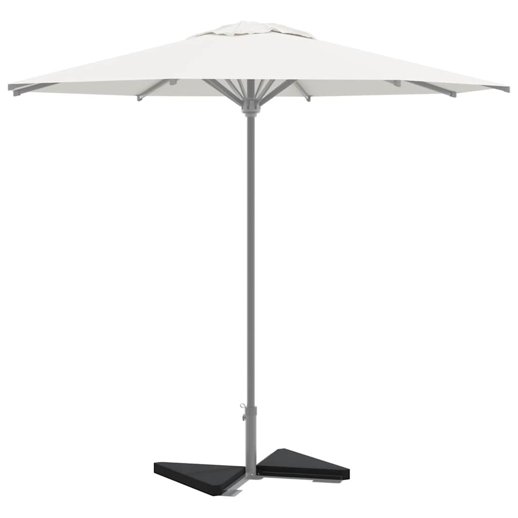 Vidaxl Parasol Football Plates 2 St triangulaire 14 kg de granit noir