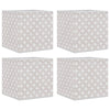 Boîtes de rangement Vidaxl 4 PCS pliables 32x32x32 cm Crème de poussière non dirigée