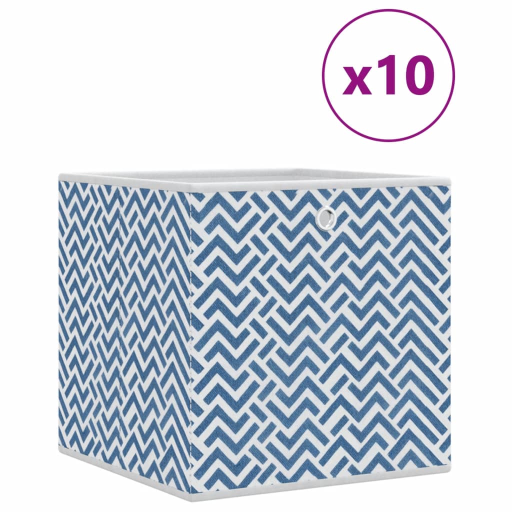 Boîtes de rangement vidaxl 10 pcs pliables 32x32x32 cm en tissu non connecté