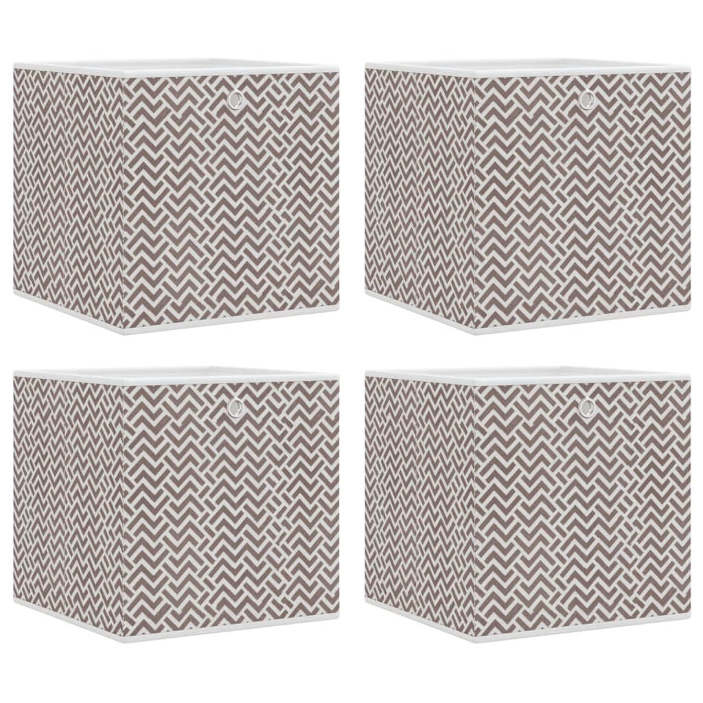 Boîtes de rangement Vidaxl 4 PCS pliables 32x32x32 cm incertain Brown