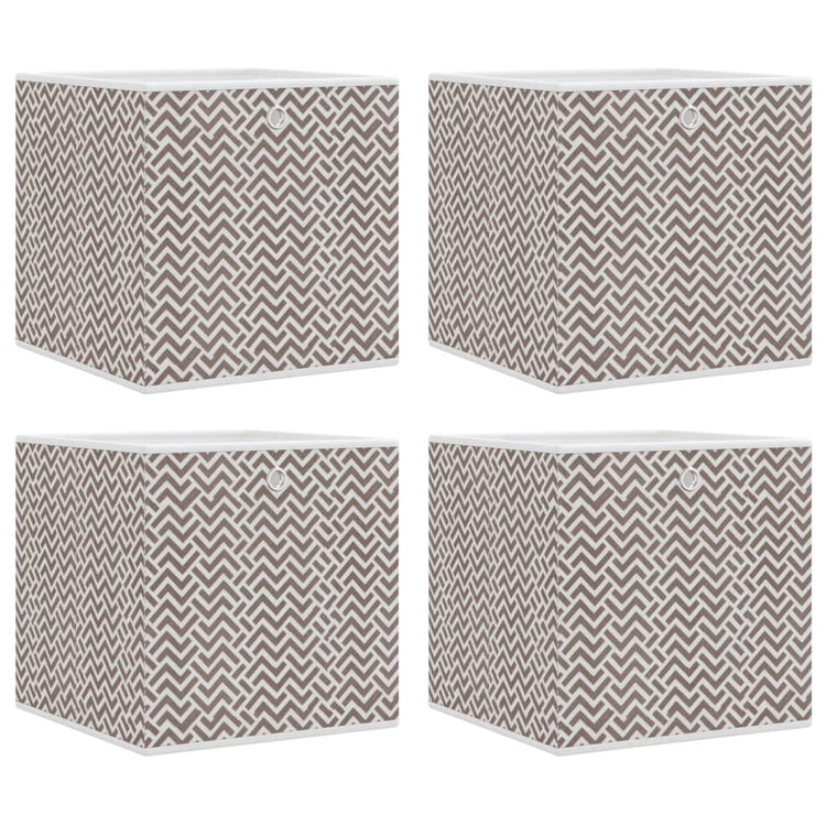 Boîtes de rangement Vidaxl 4 PCS pliables 32x32x32 cm incertain Brown
