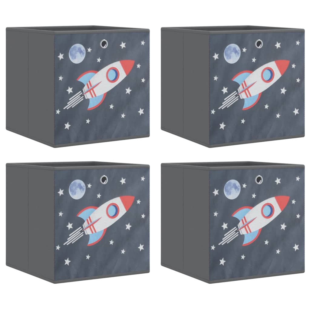 Boîtes de rangement Vidaxl 4 PCS pliables 32x32x32 cm Fabric de tissu