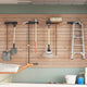 VidaXL supports à outils de jardin 4 pcs montage mural acier noir