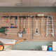 VidaXL porte-outils de jardin 8 pcs montage mural acier noir