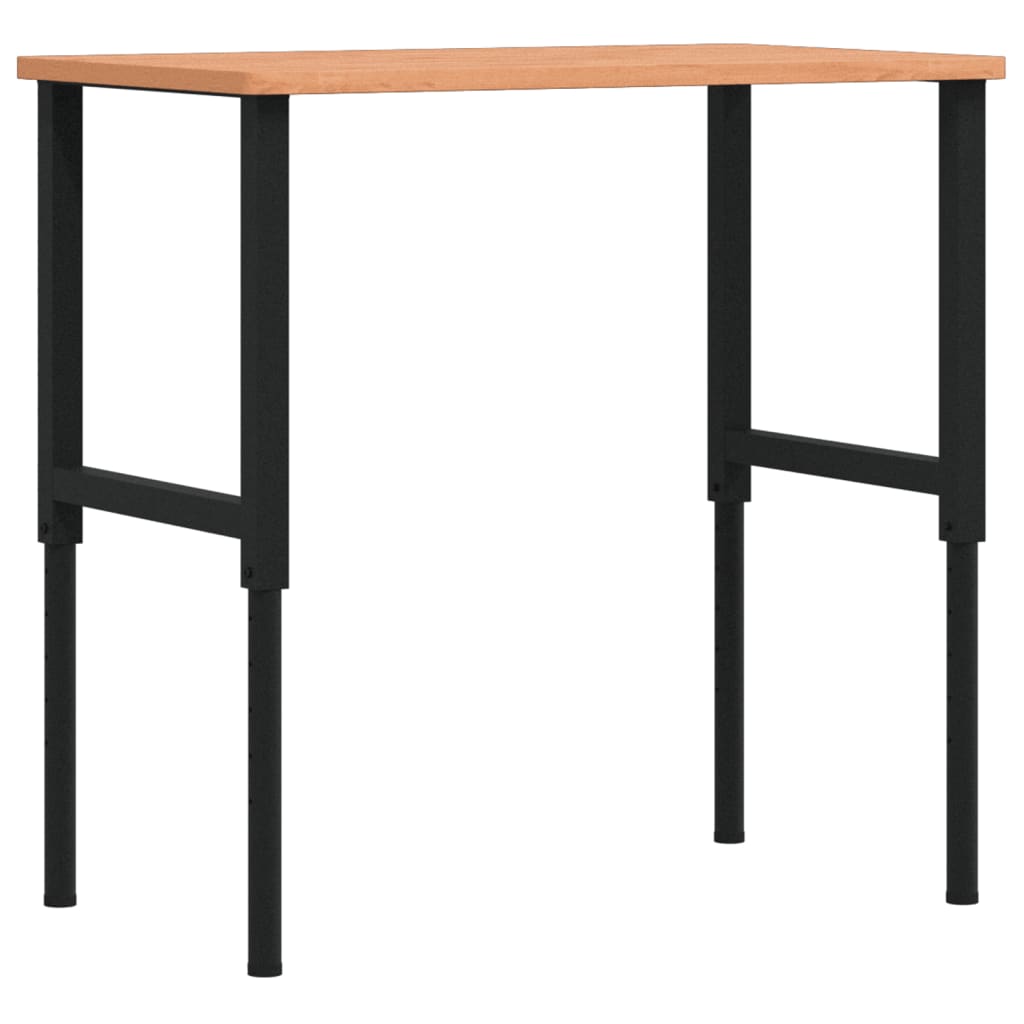Vidaxx établi rectangulaire 100x60x (71,5-98) cm en bois de hêtre massif