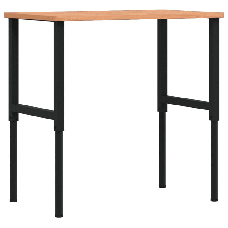 Vidaxx établi rectangulaire 100x60x (71,5-98) cm en bois de hêtre massif