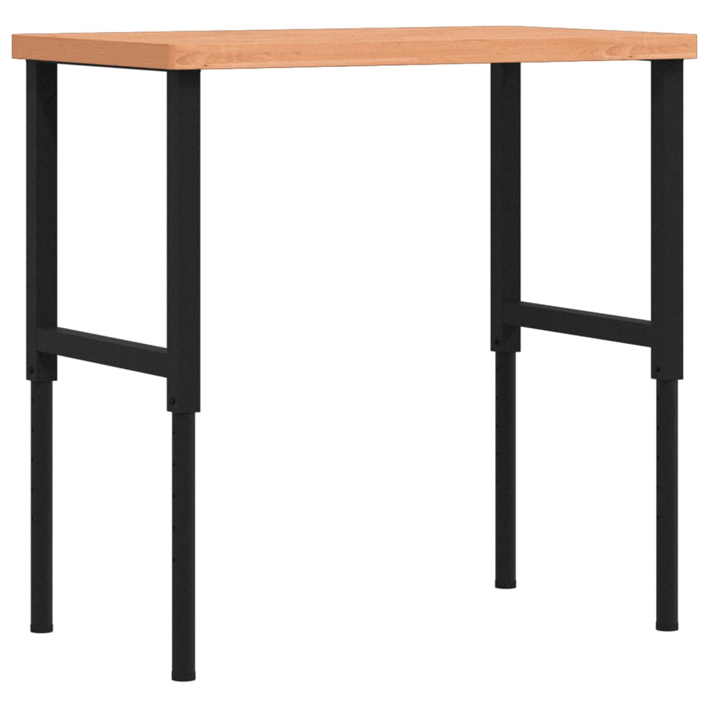 Vidaxx établi rectangulaire 100x60x (73-99,5) cm en bois de hêtre massif