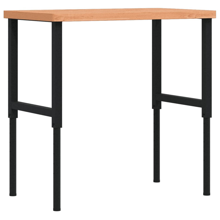 Vidaxx établi rectangulaire 100x60x (73-99,5) cm en bois de hêtre massif