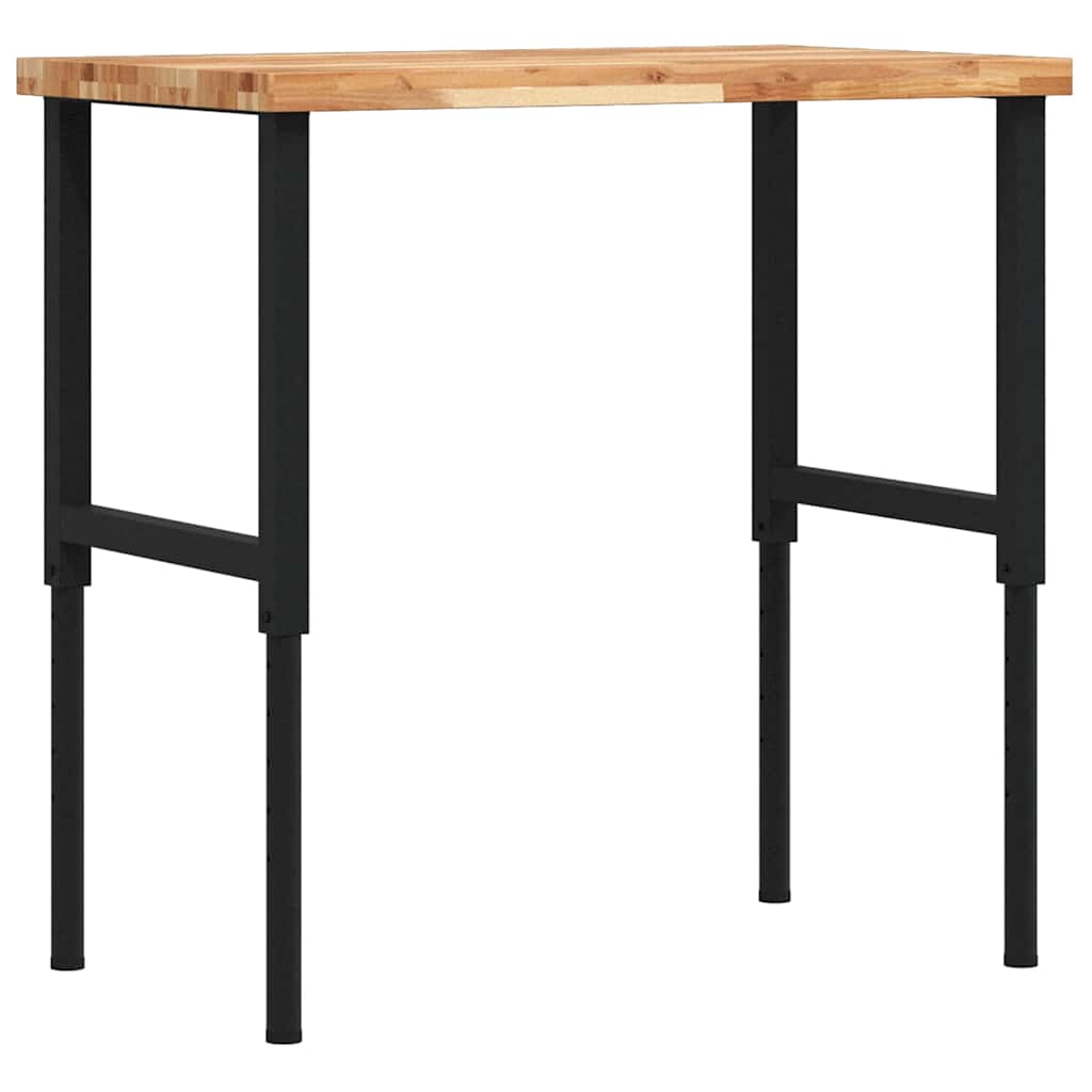 Vidaxx établi rectangulaire 100x60x (73-99,5) cm en bois d'acacia massif
