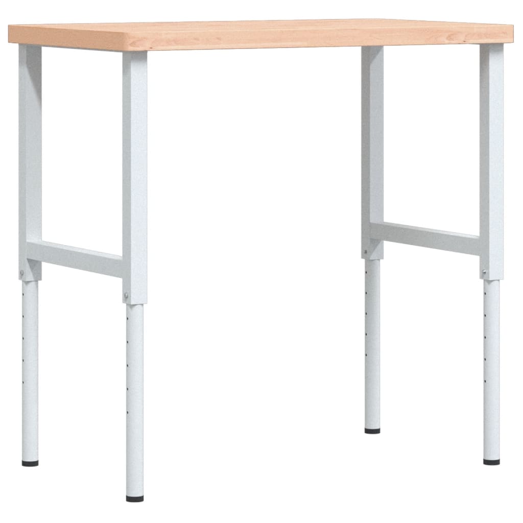 Vidaxx établi rectangulaire 100x60x (73-99,5) cm en bois de hêtre massif