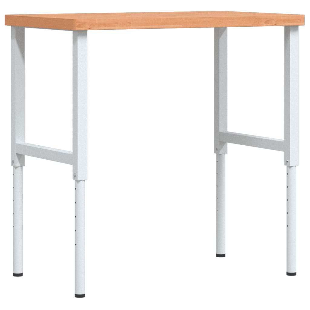 Vidaxx établi rectangulaire 100x60x (73-99,5) cm en bois de hêtre massif