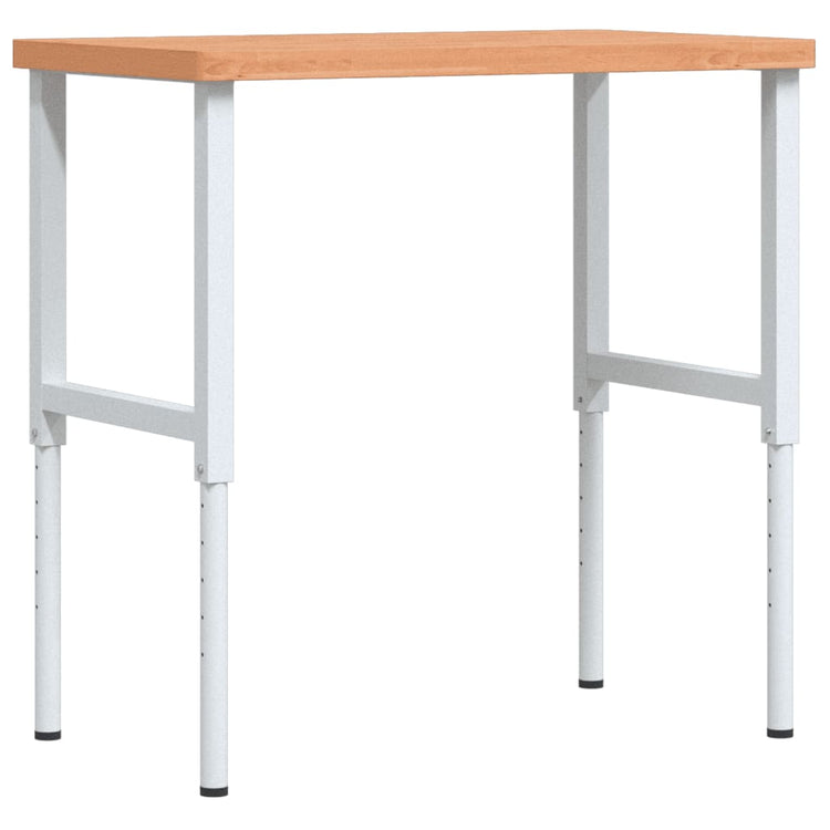 Vidaxx établi rectangulaire 100x60x (73-99,5) cm en bois de hêtre massif