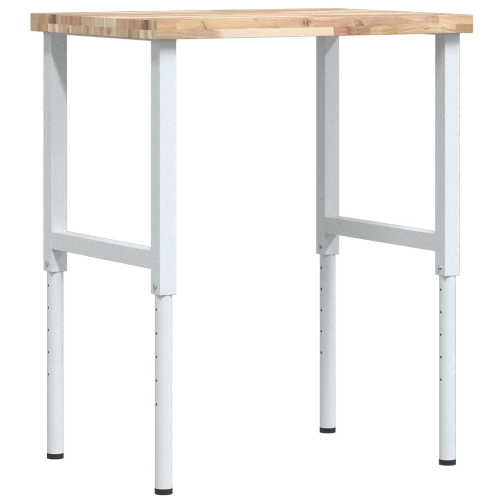 Vidaxx établi rectangulaire 80x60x (73-99,5) cm en bois d'acacia massif