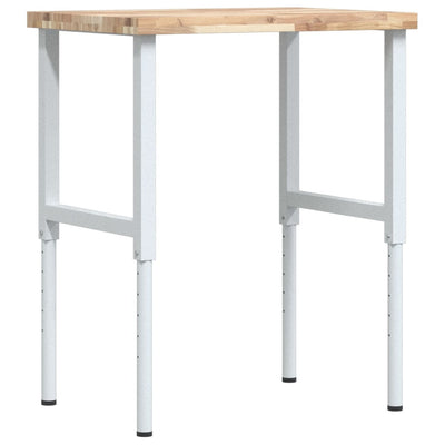 Vidaxx établi rectangulaire 80x60x (73-99,5) cm en bois d'acacia massif