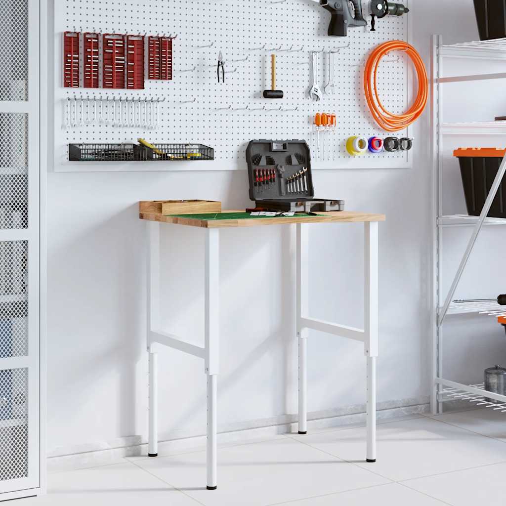 Etabli Vidaxx 80x60x (71,5-98) cm chêne massif